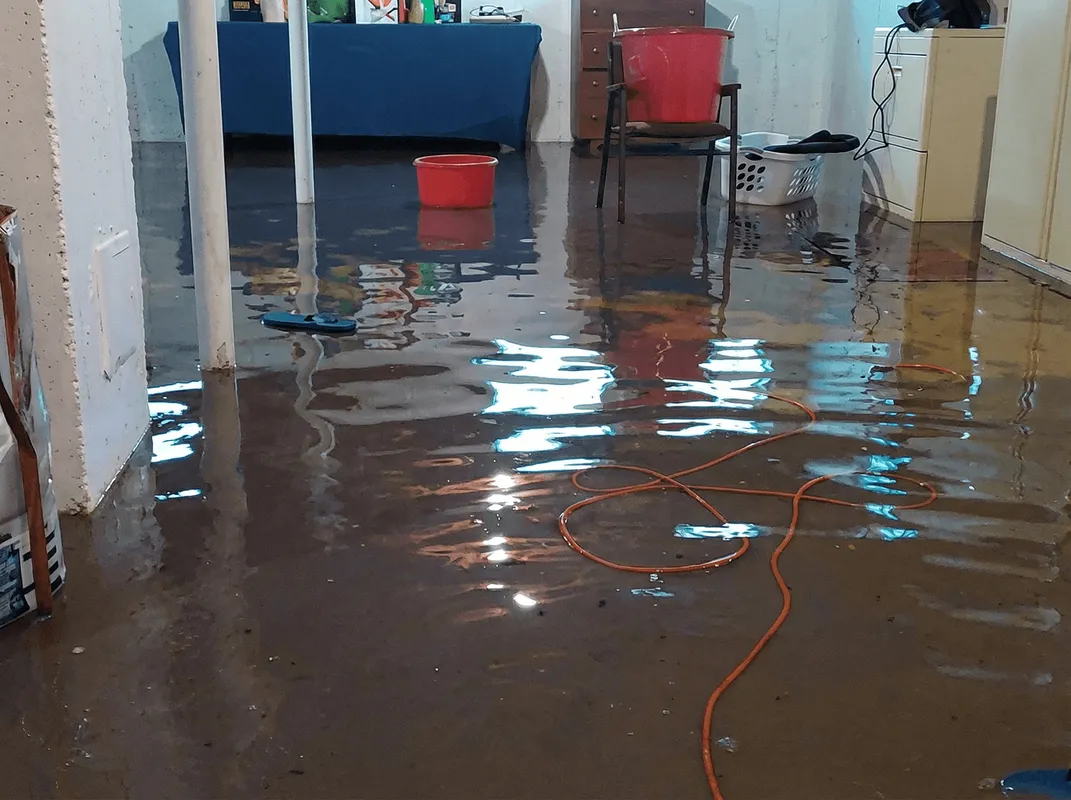 Basement with boiler, cabinets and washing machine completely flooded in El Paso, TX